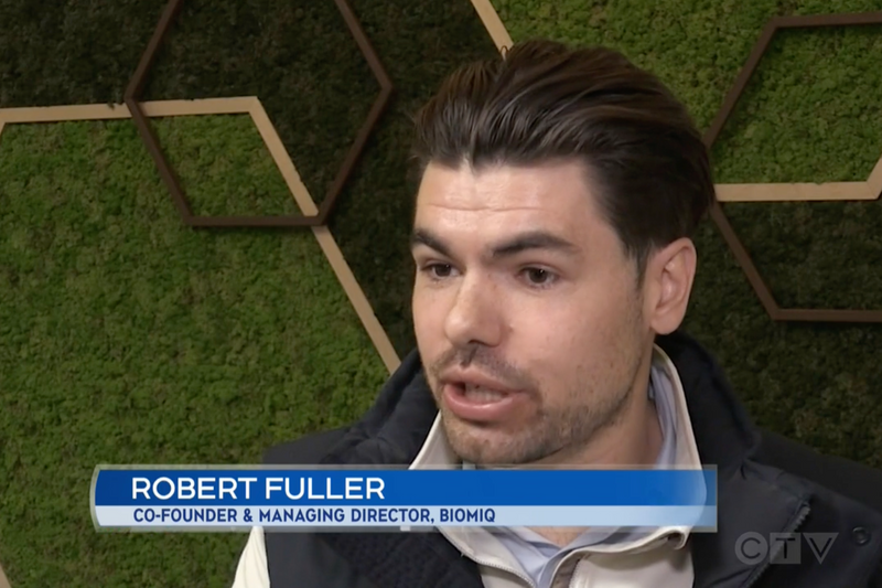 Robert Fuller, Managing Director of Biomiq Inc., interviewed by CTV News Kitchener.
