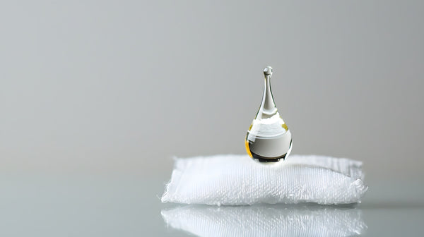 Droplet falling on sterile gauze